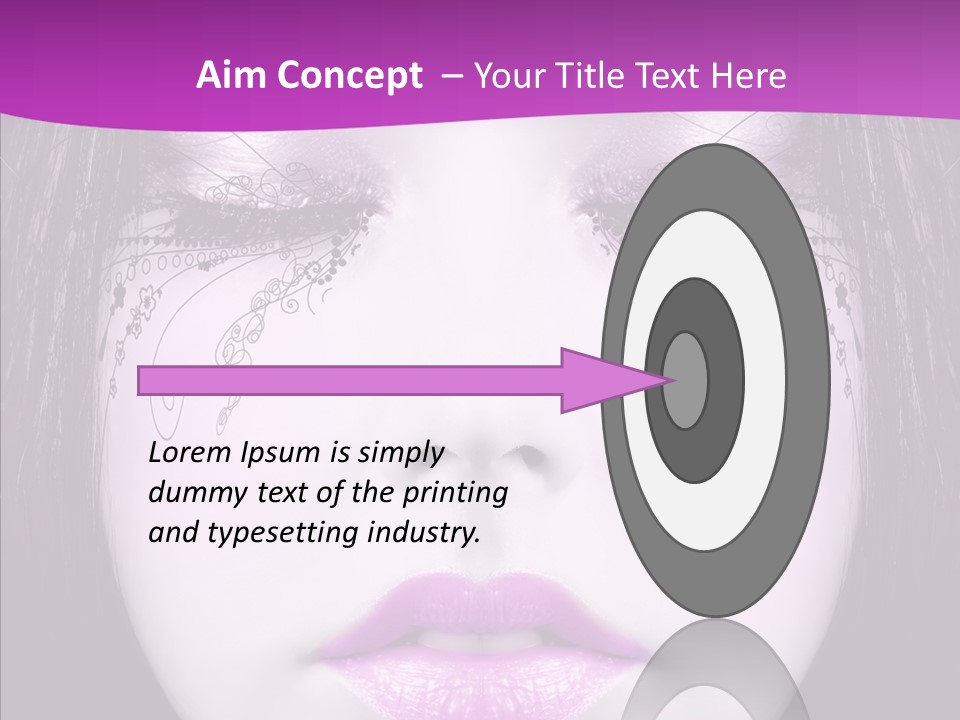 Face Glance Pink PowerPoint Template