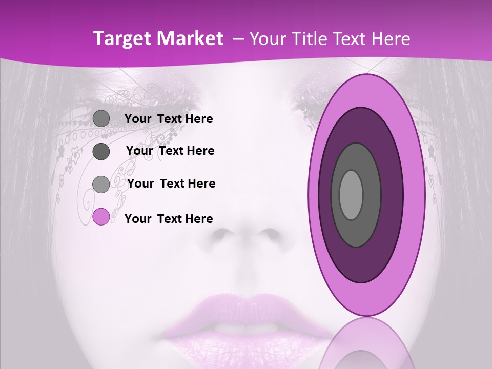 Face Glance Pink PowerPoint Template