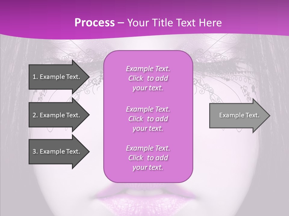 Face Glance Pink PowerPoint Template