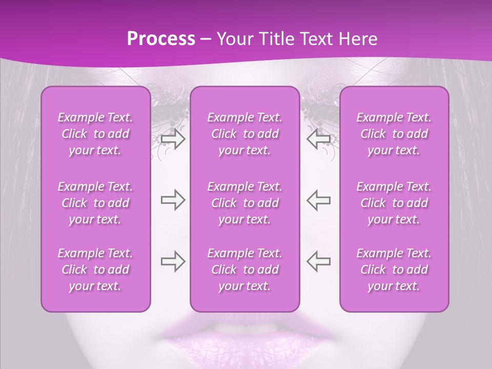 Face Glance Pink PowerPoint Template