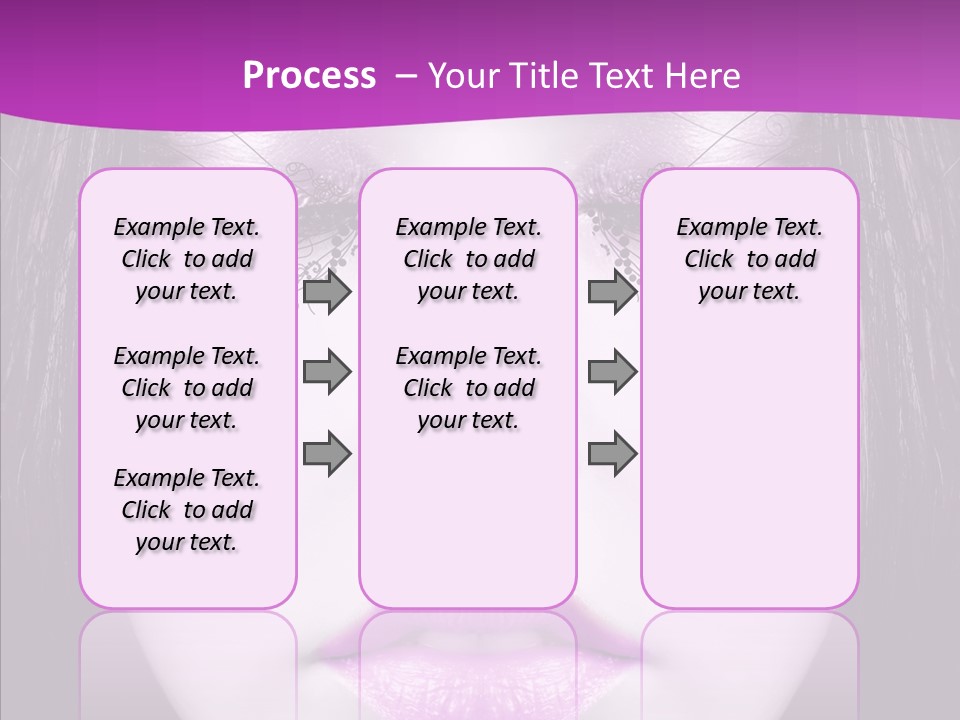 Face Glance Pink PowerPoint Template
