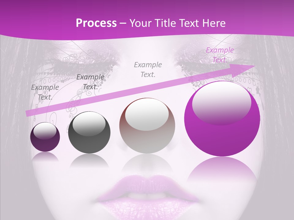 Face Glance Pink PowerPoint Template