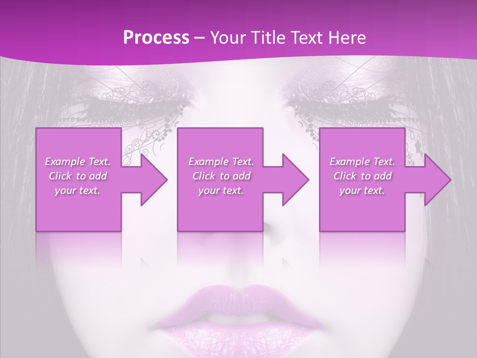Face Glance Pink PowerPoint Template