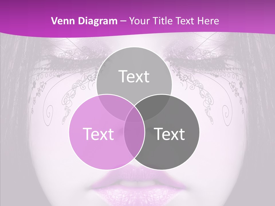 Face Glance Pink PowerPoint Template