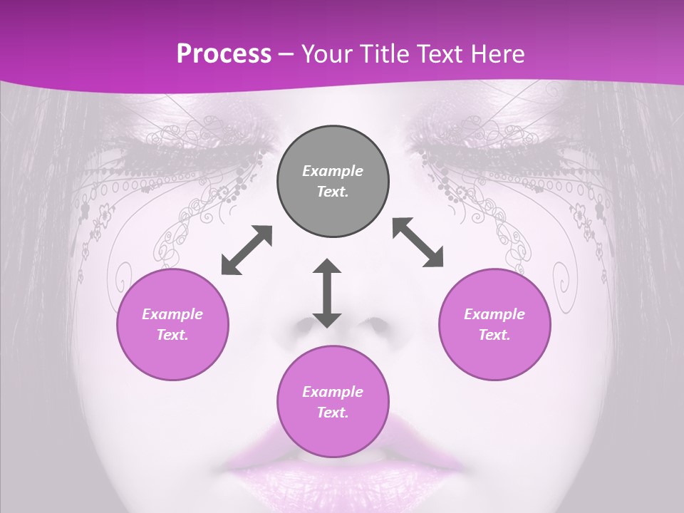 Face Glance Pink PowerPoint Template