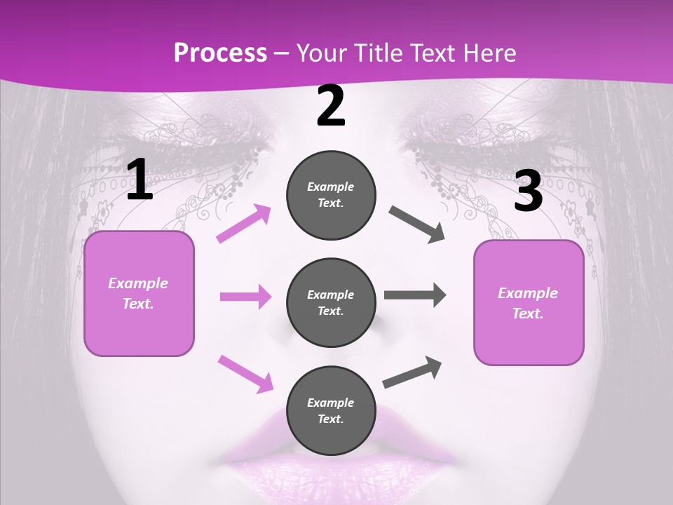 Face Glance Pink PowerPoint Template
