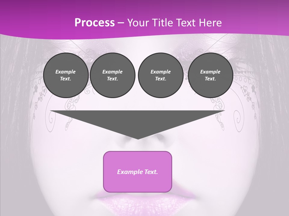 Face Glance Pink PowerPoint Template