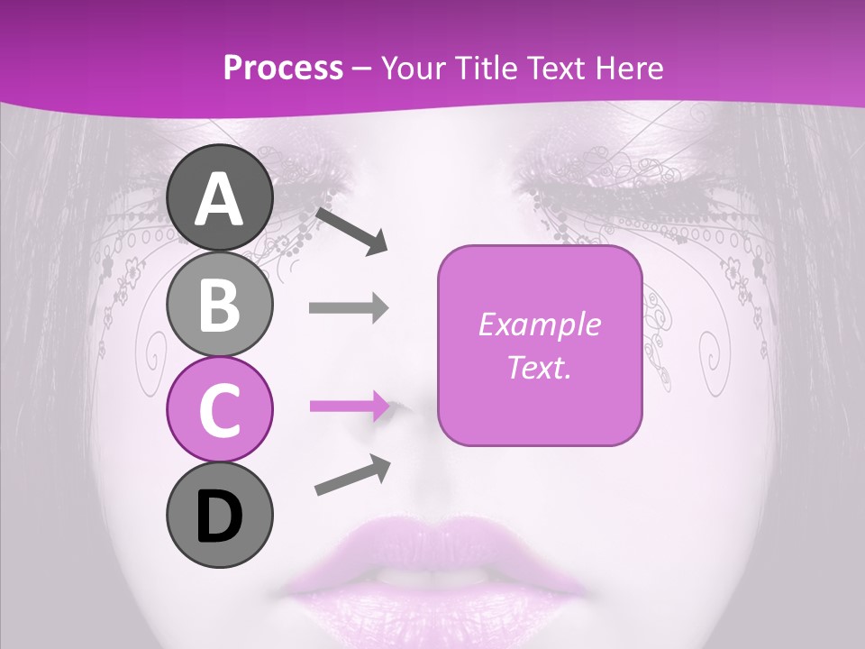 Face Glance Pink PowerPoint Template