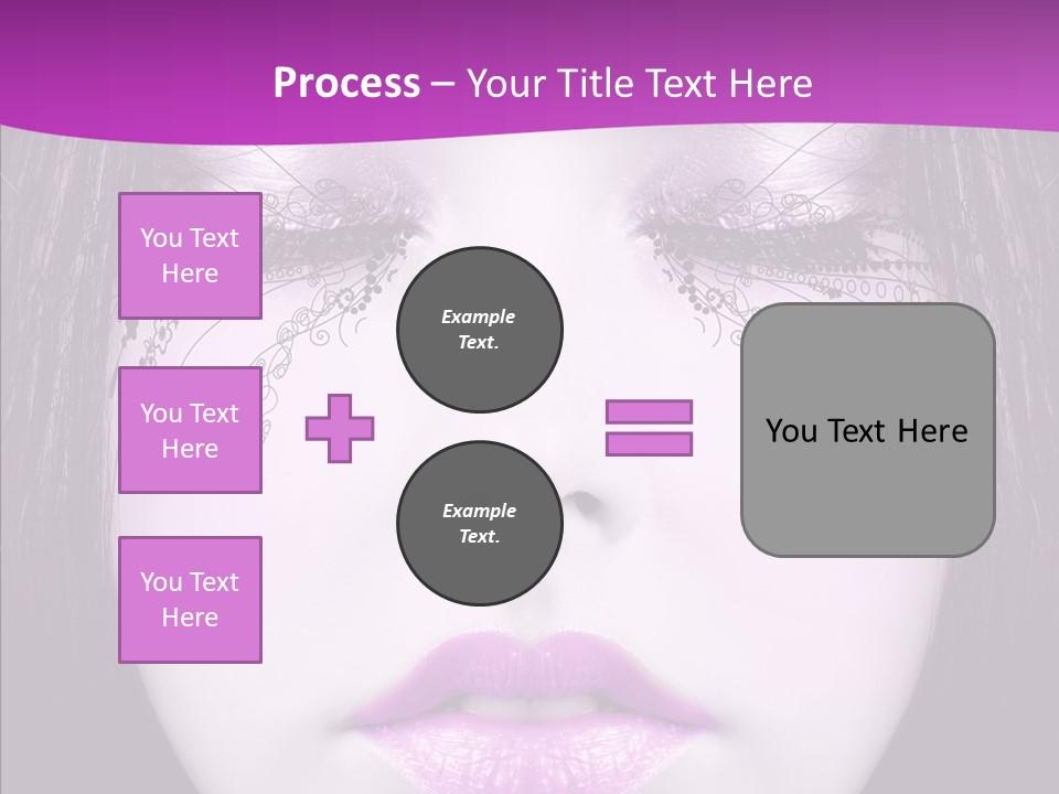 Face Glance Pink PowerPoint Template