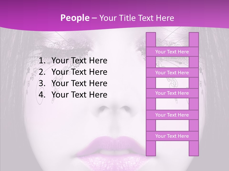 Face Glance Pink PowerPoint Template