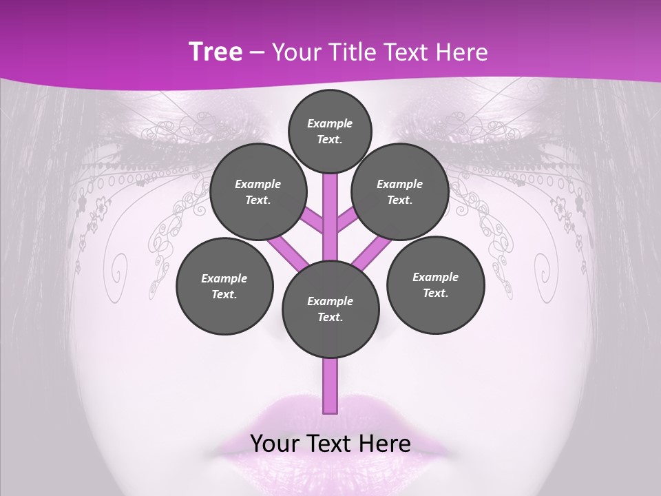 Face Glance Pink PowerPoint Template