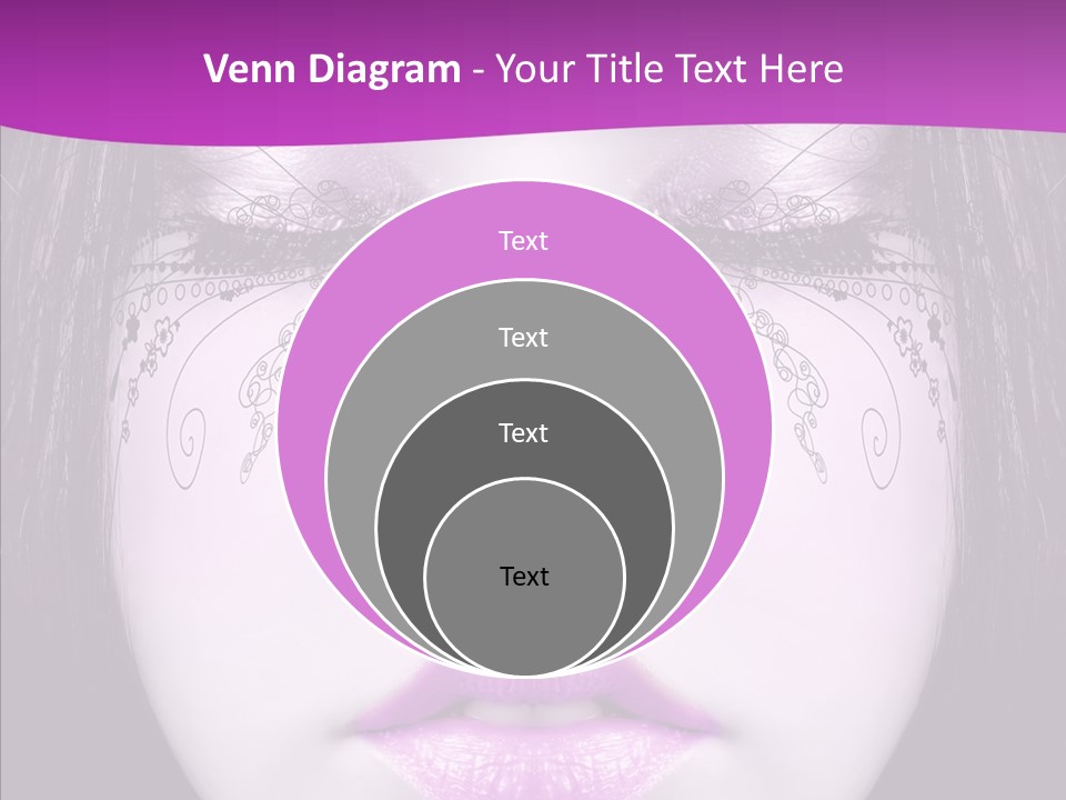 Face Glance Pink PowerPoint Template