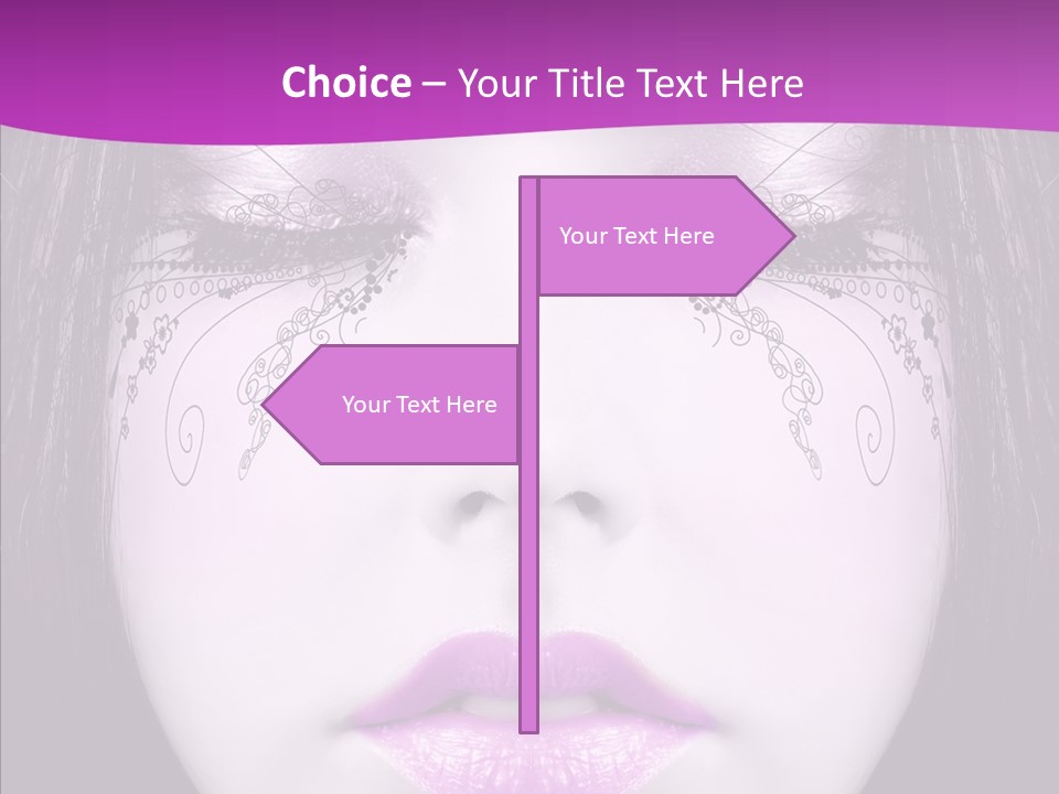 Face Glance Pink PowerPoint Template