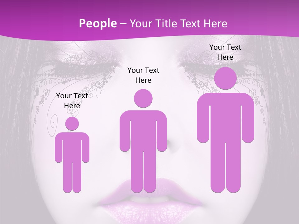Face Glance Pink PowerPoint Template