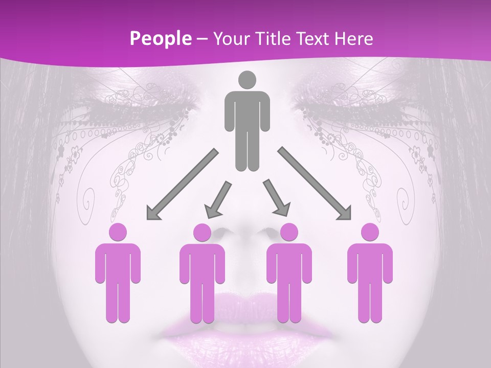 Face Glance Pink PowerPoint Template