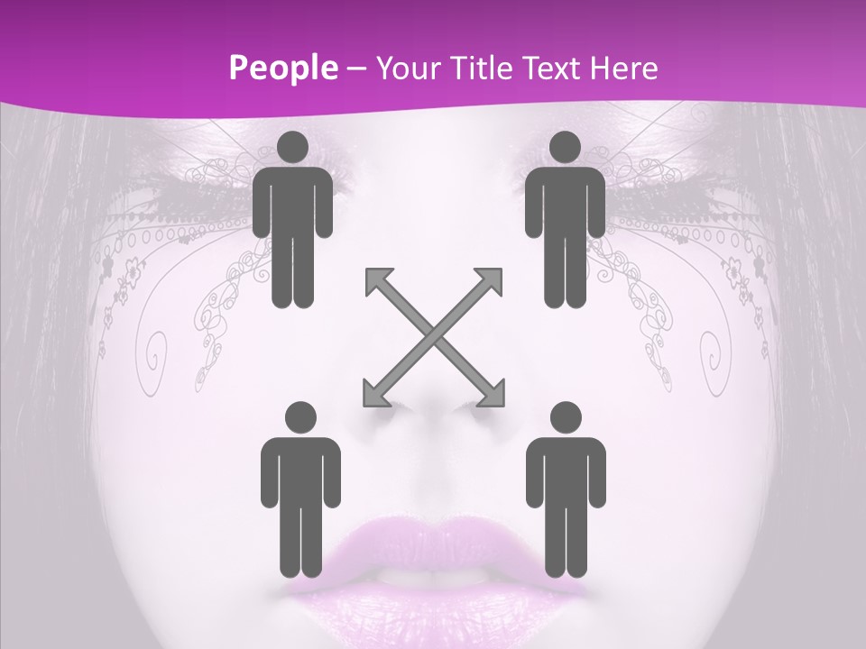 Face Glance Pink PowerPoint Template
