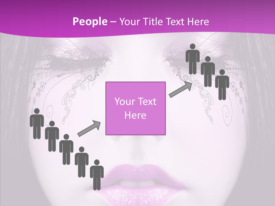 Face Glance Pink PowerPoint Template