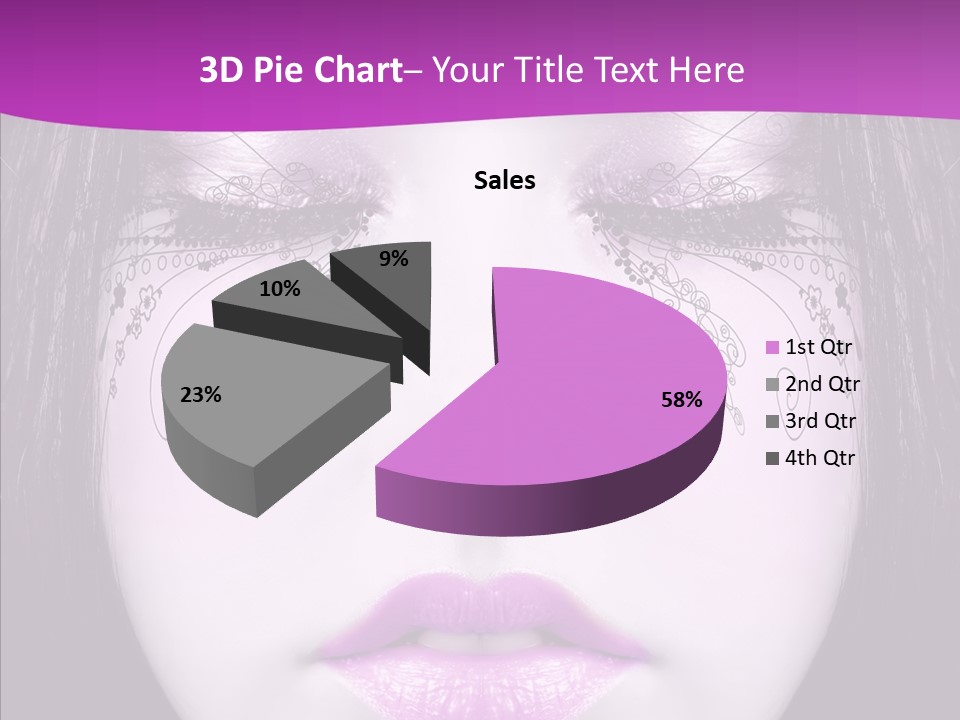 Face Glance Pink PowerPoint Template