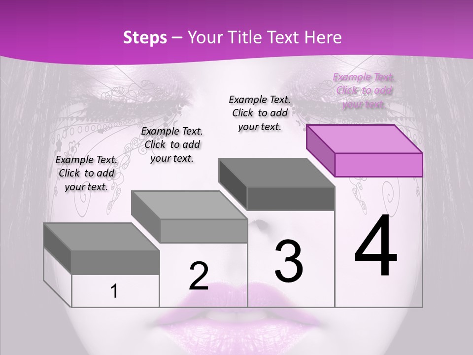 Face Glance Pink PowerPoint Template