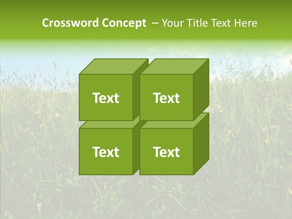 Land Blue Green PowerPoint Template