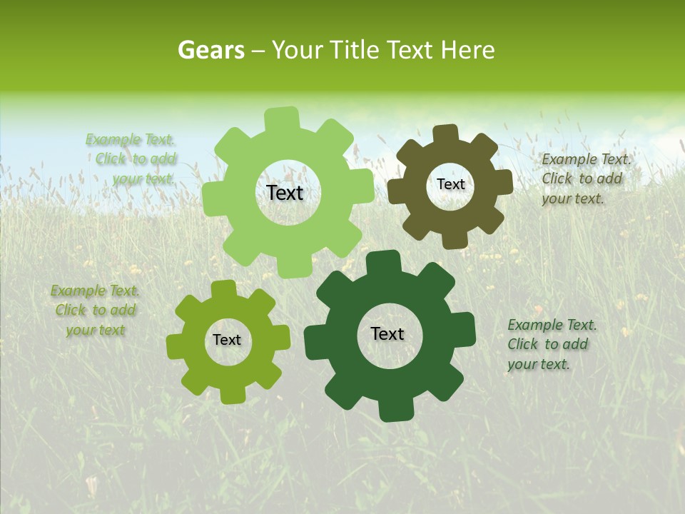 Land Blue Green PowerPoint Template