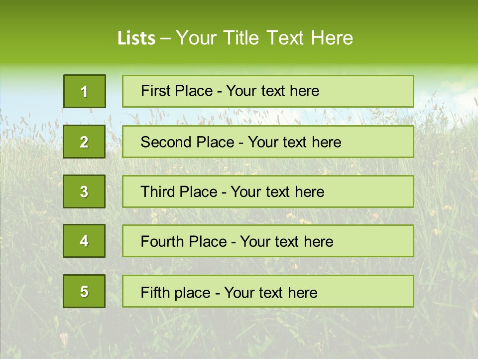 Land Blue Green PowerPoint Template