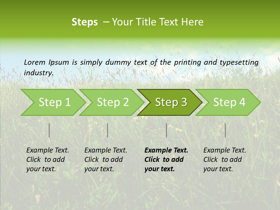 Land Blue Green PowerPoint Template