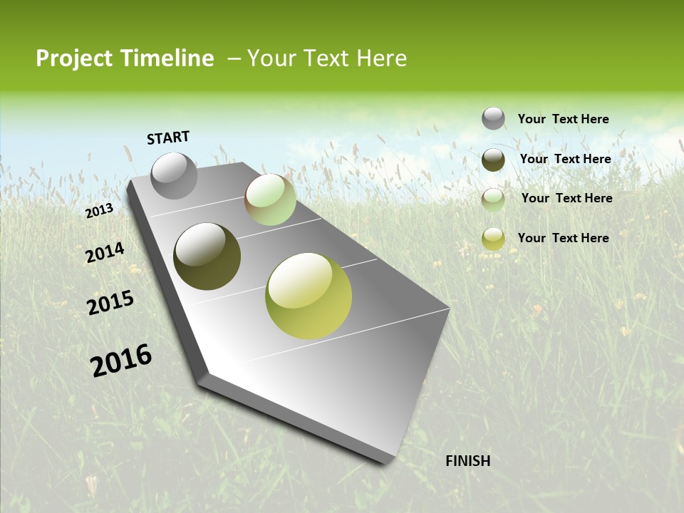 Land Blue Green PowerPoint Template