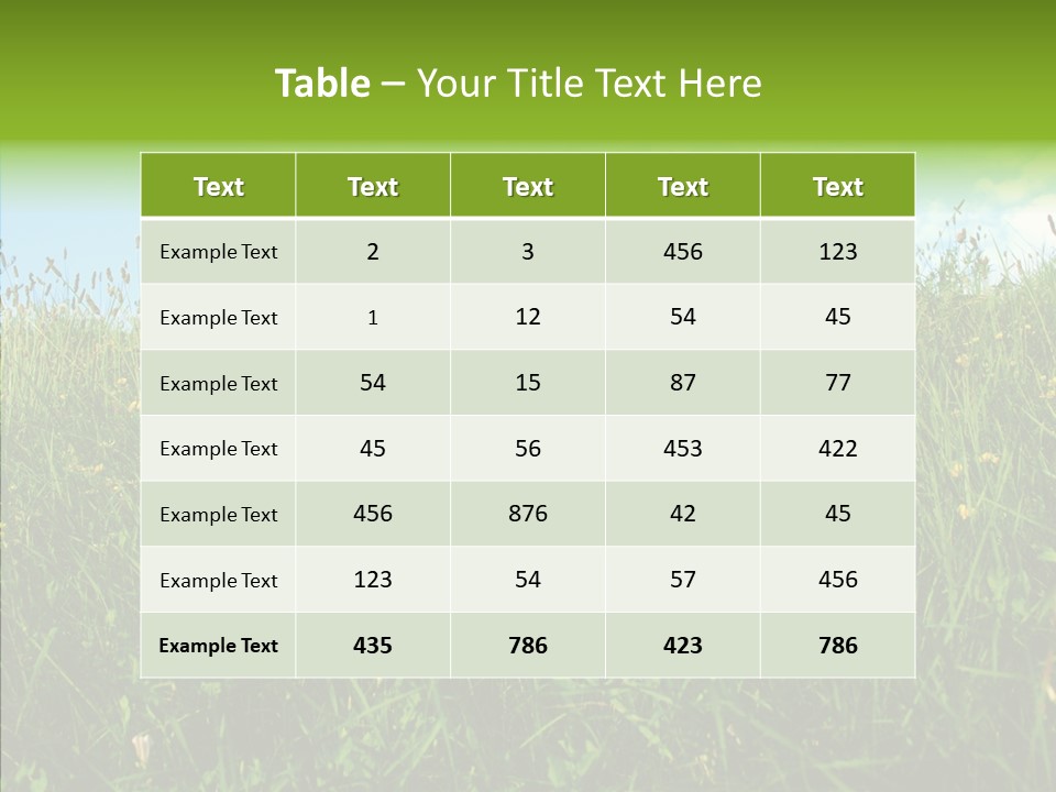 Land Blue Green PowerPoint Template
