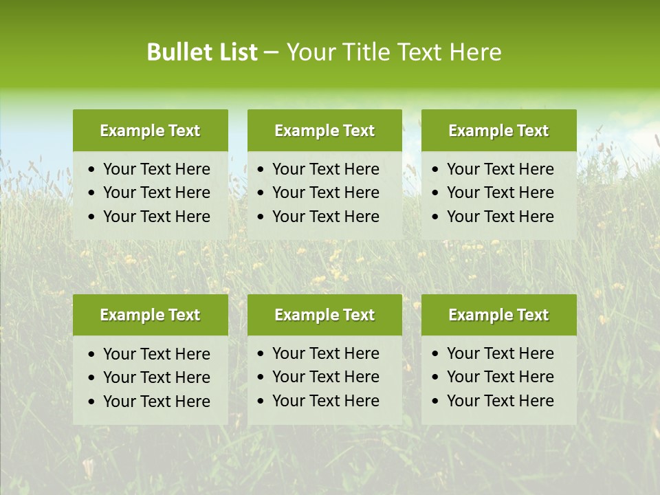 Land Blue Green PowerPoint Template