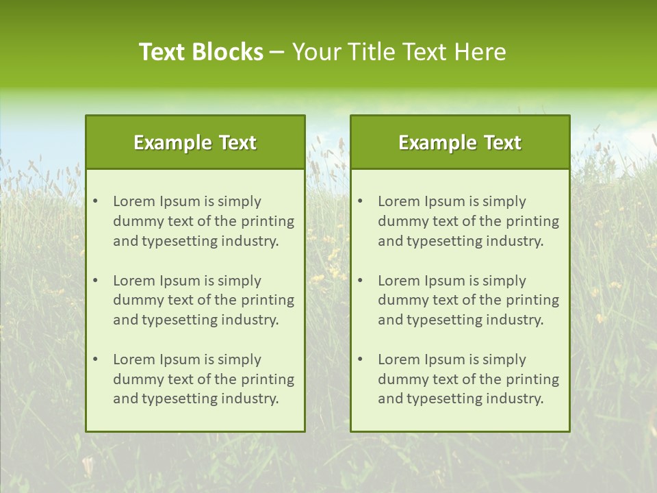 Land Blue Green PowerPoint Template