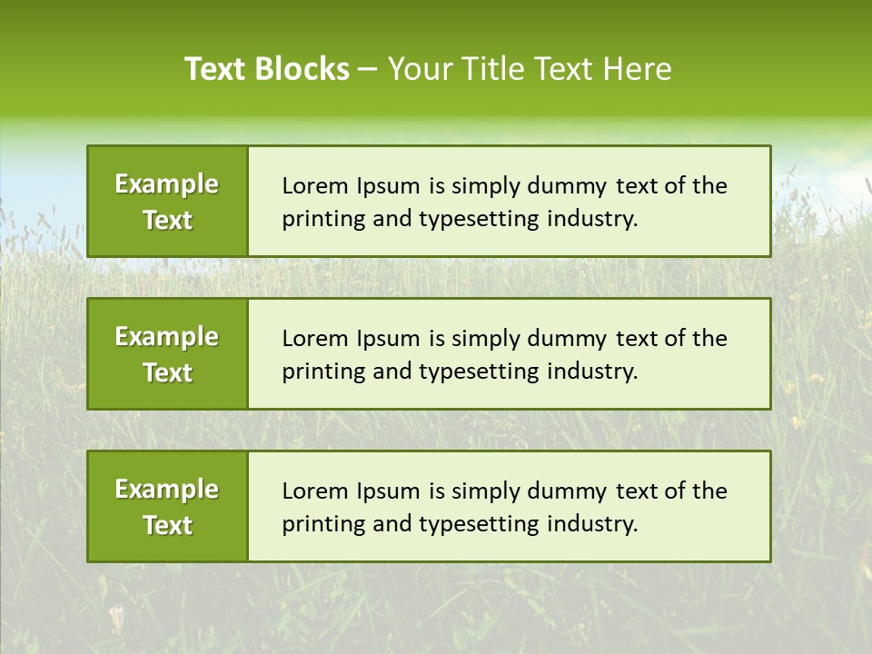 Land Blue Green PowerPoint Template