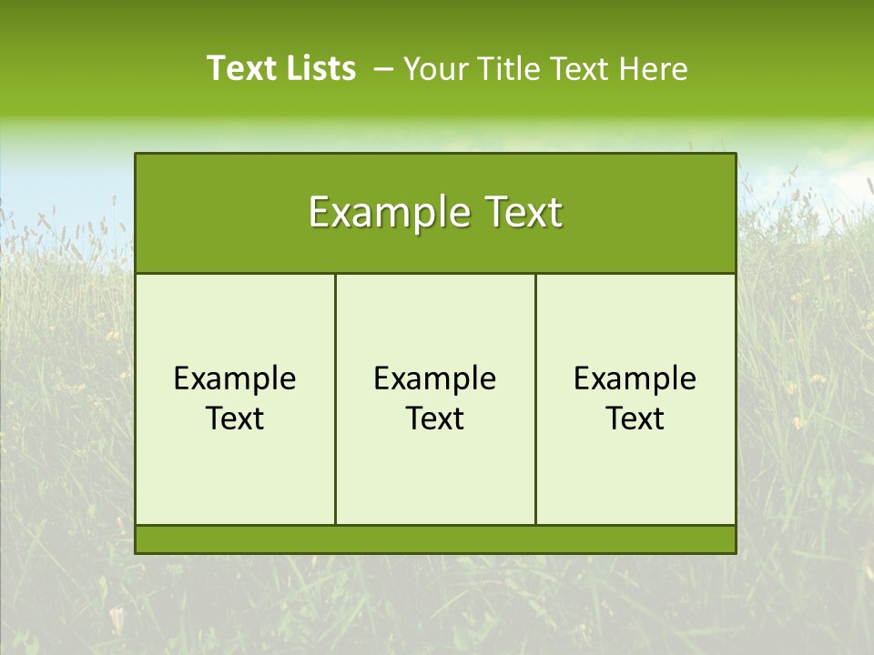 Land Blue Green PowerPoint Template