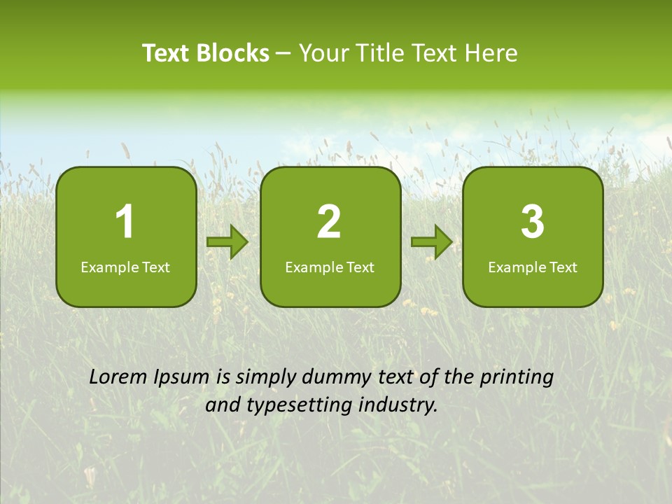 Land Blue Green PowerPoint Template