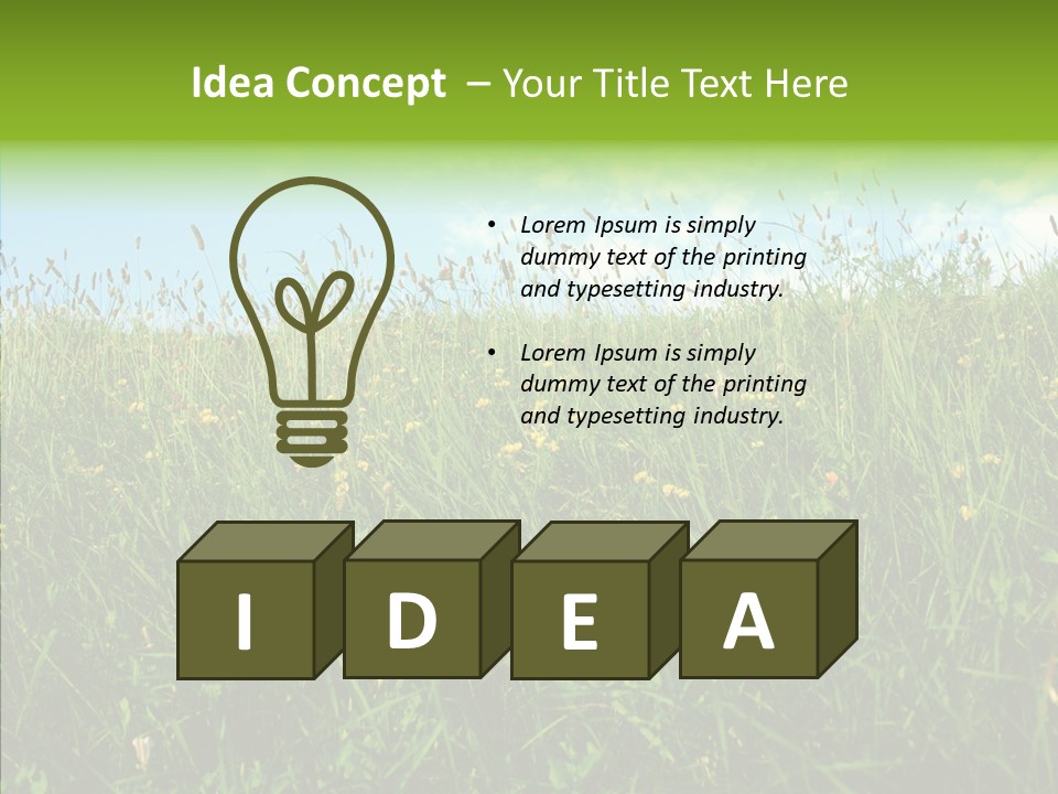 Land Blue Green PowerPoint Template