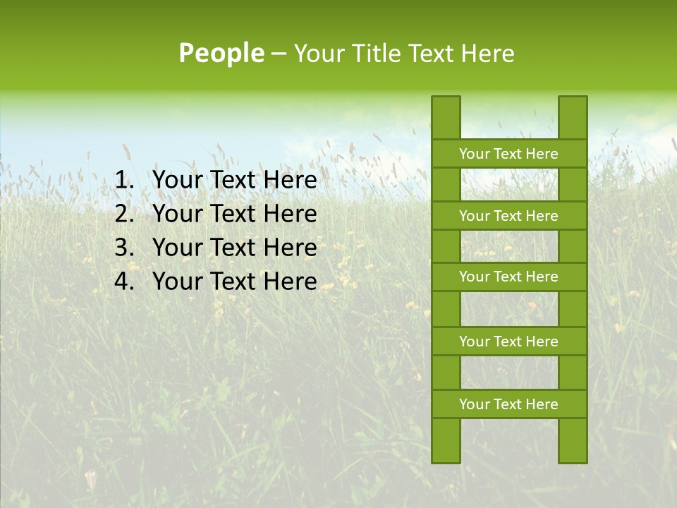 Land Blue Green PowerPoint Template