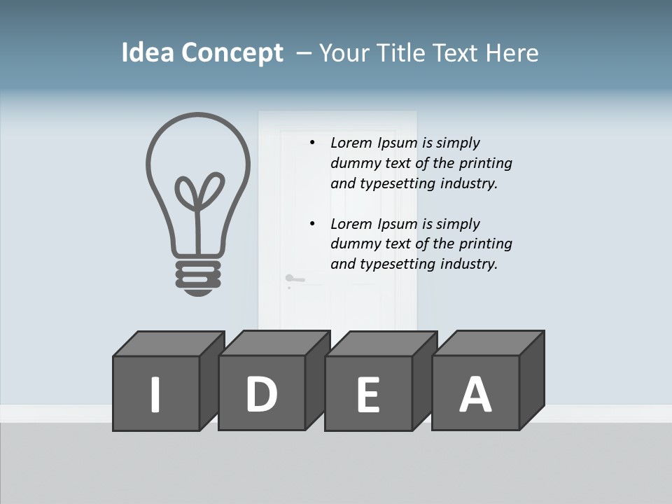 Ideas Frame Handle PowerPoint Template