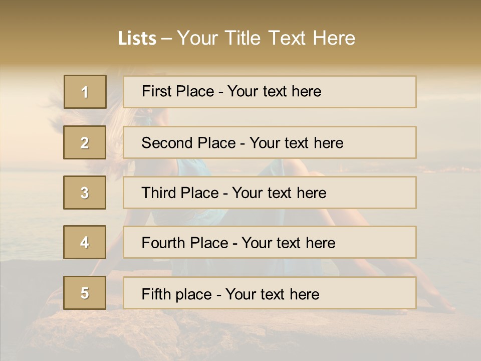 Wind Sea Sunset PowerPoint Template
