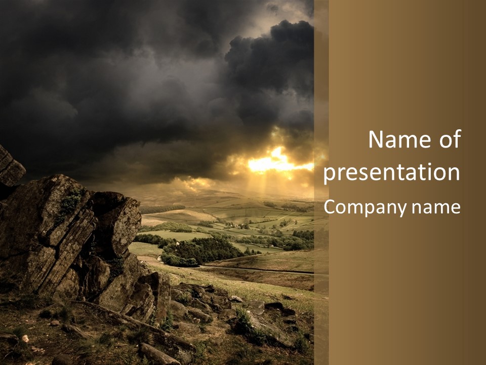 Destinations Storm Remote PowerPoint Template