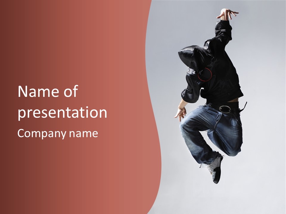 Model Male Performer PowerPoint Template