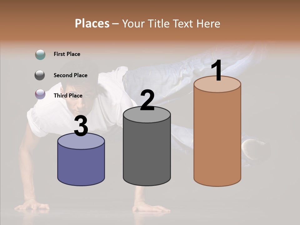 Sport Breakdancer Male PowerPoint Template