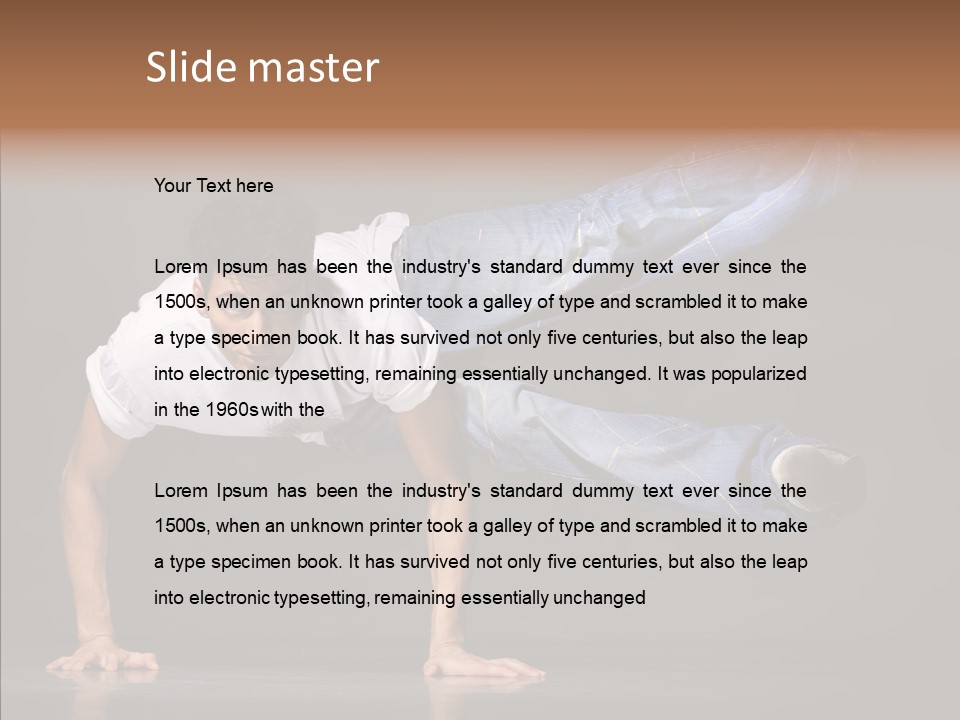 Sport Breakdancer Male PowerPoint Template