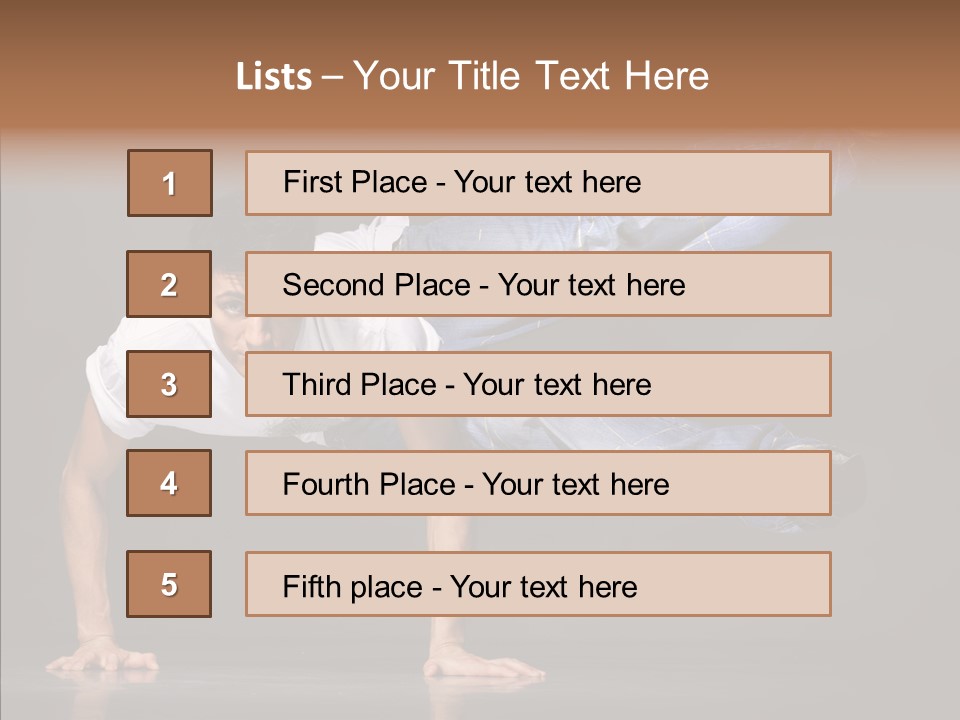 Sport Breakdancer Male PowerPoint Template