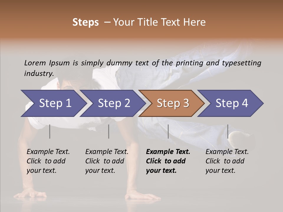 Sport Breakdancer Male PowerPoint Template