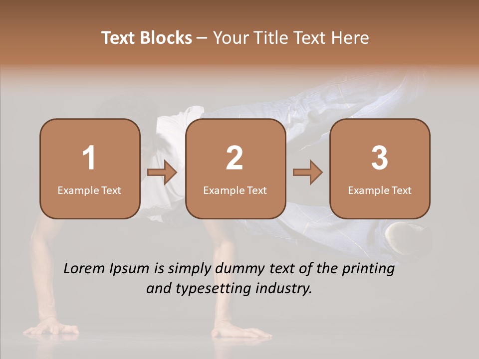 Sport Breakdancer Male PowerPoint Template