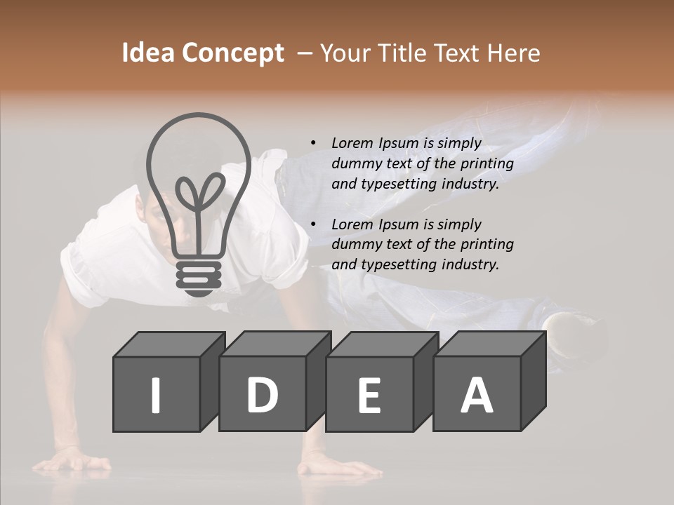 Sport Breakdancer Male PowerPoint Template