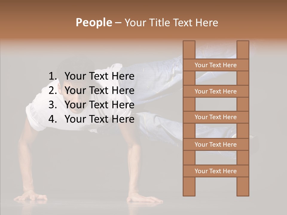 Sport Breakdancer Male PowerPoint Template