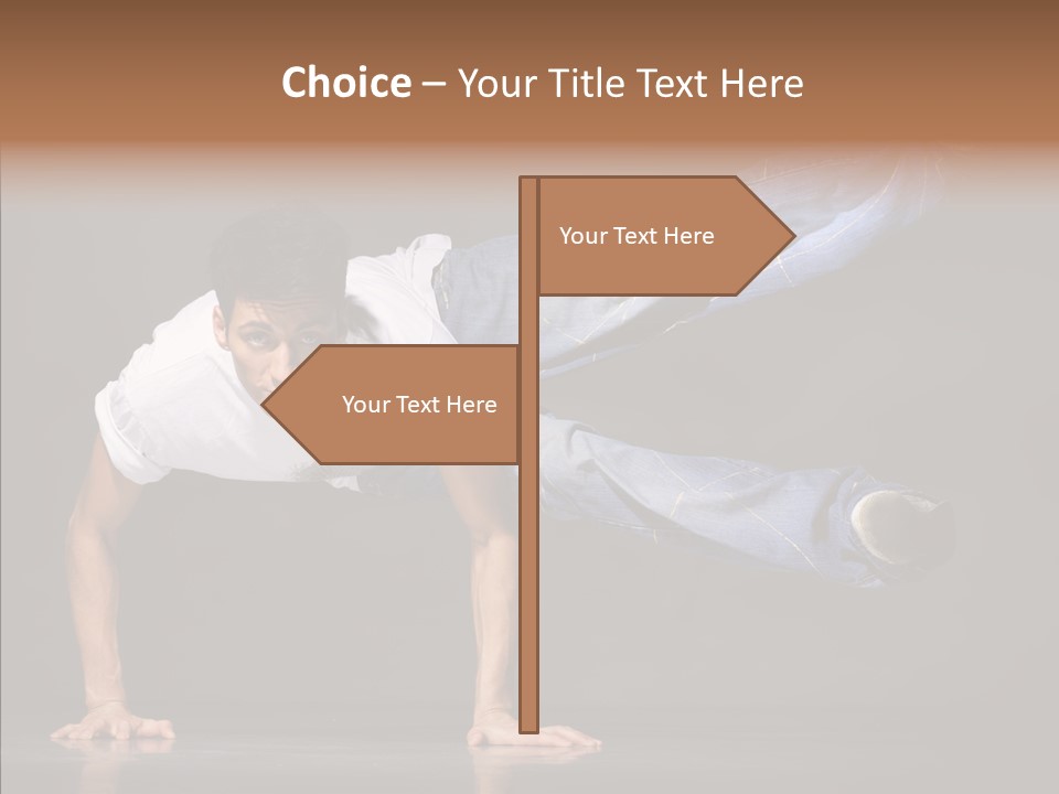 Sport Breakdancer Male PowerPoint Template