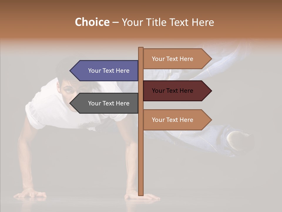 Sport Breakdancer Male PowerPoint Template