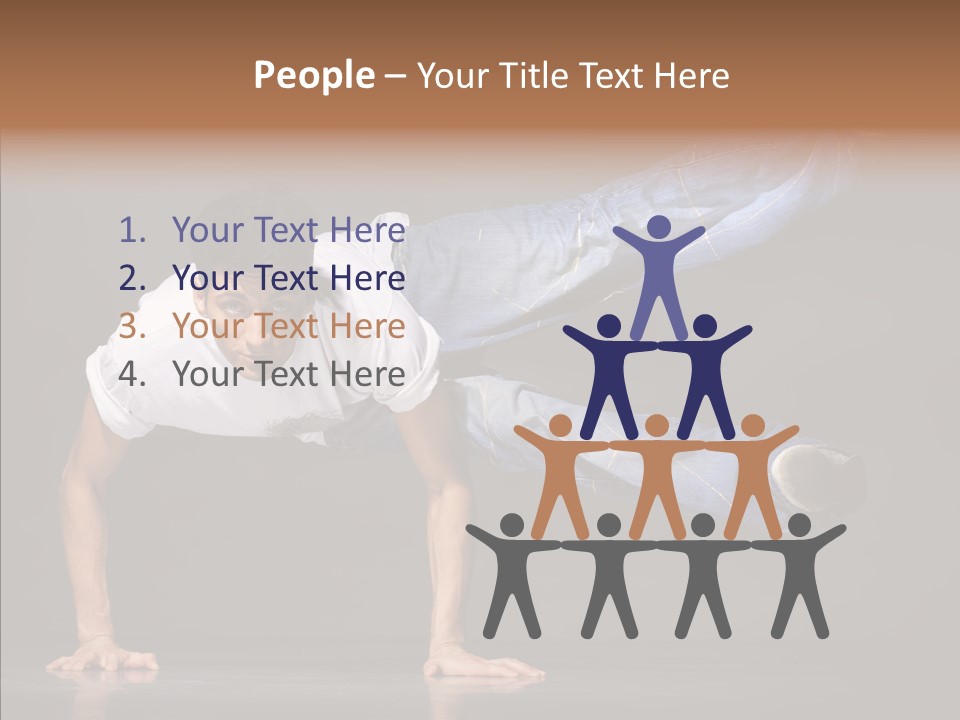 Sport Breakdancer Male PowerPoint Template